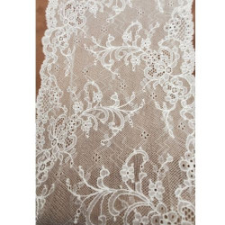 dentelle de calais leavers blanc 21 cm