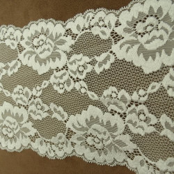 dentelle de calais jacquard blanche 15 cm