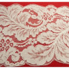 Dentelle de calais surbrodé blanche 14 cm