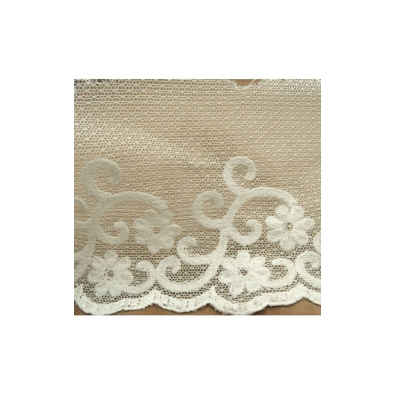 dentelle de calais blanche 13 cm