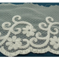 dentelle de calais blanche 13 cm