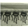 dentelle de calais noire brodée sur tulle 20 cm/ hauteur de broderie 10 cm