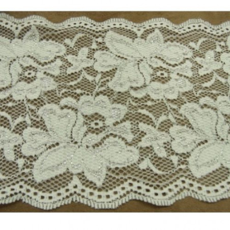 dentelle de calais stretch blanche 14 cm