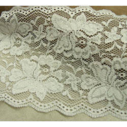 dentelle de calais  stretch blanche 14 cm