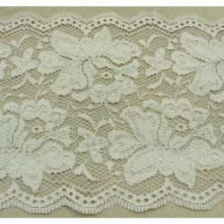dentelle de calais  stretch blanche 14 cm