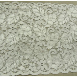 dentelle de calais stretch  gris perle 14 cm