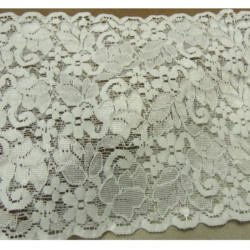 dentelle de calais stretch  gris perle 14 cm