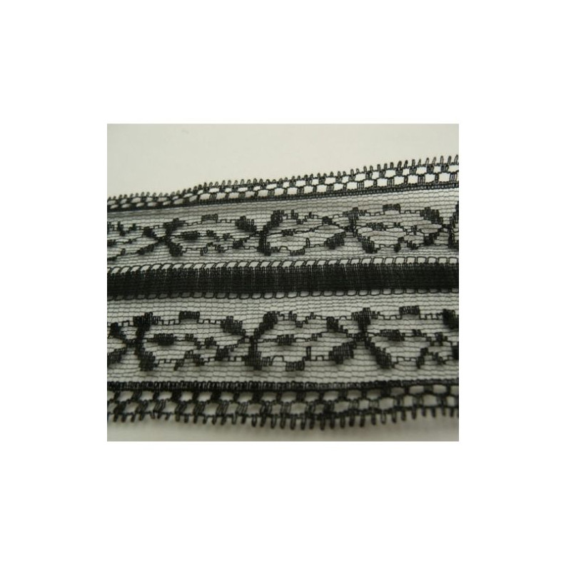 DENTELLE DE CALAIS noire 6 cm