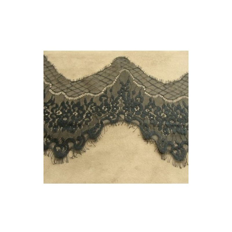 DENTELLE DE CALAIS noire 15 cm
