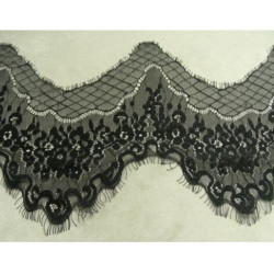 DENTELLE DE CALAIS noire 15 cm