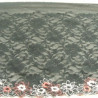 DENTELLE DE CALAIS stretch Noire et multicolore 18 cm