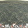 DENTELLE DE CALAIS stretch Noire et multicolore 18 cm