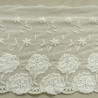 DENTELLE DE CALAIS  stretch blanc cassée  largeur 17 cm / hauteur de broderie 14 cm