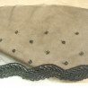 DENTELLE de calais sur maille noire 13 cm