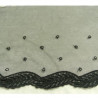 DENTELLE de calais sur maille noire 13 cm