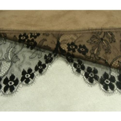 DENTELLE DE CALAIS NOIRE 13 cm / hauteur de broderie 6 cm