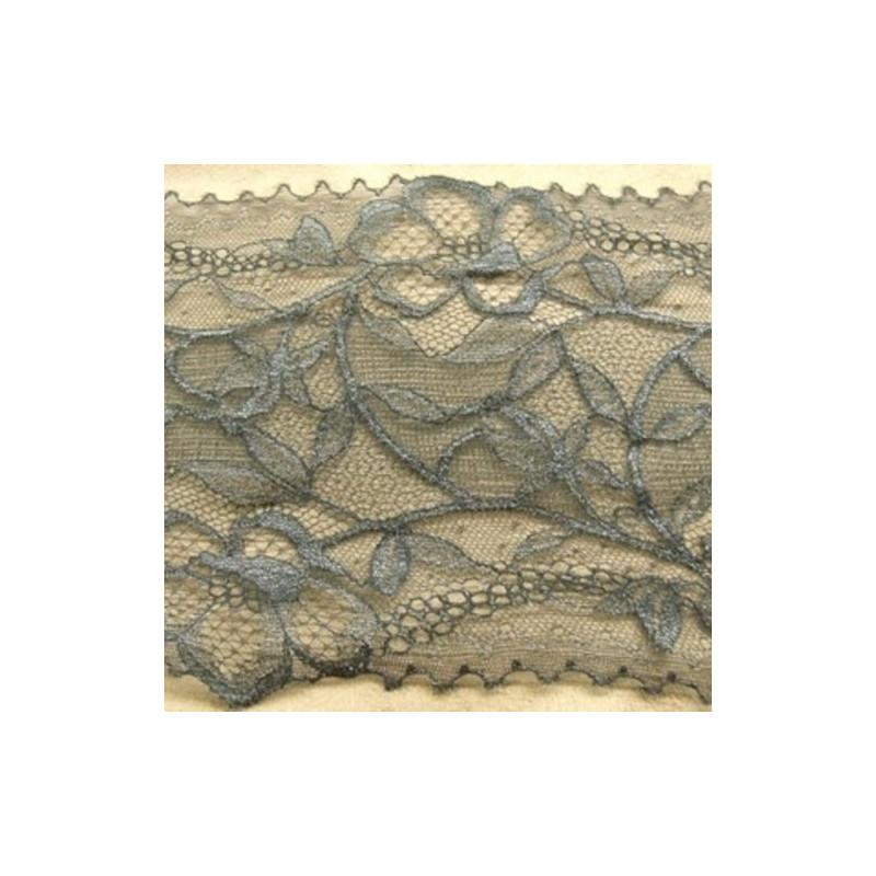 DENTELLE DE CALAIS stretch noire 15 cm