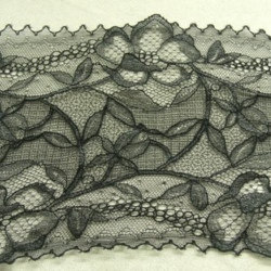 DENTELLE DE CALAIS stretch noire 15 cm