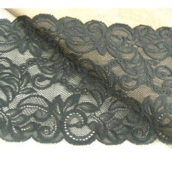 DENTELLE DE CALAIS noire 15 cm
