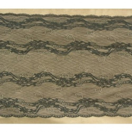 DENTELLE DE CALAIS noire 28 cm