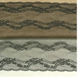DENTELLE DE CALAIS noire 28 cm