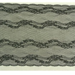 DENTELLE DE CALAIS noire 28 cm