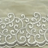 DENTELLE DE CALAIS stretch blanche 17 cm / hauteur de broderie 10 cm
