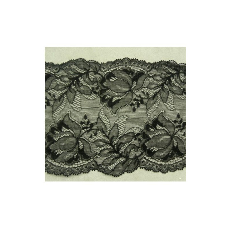 DENTELLE DE CALAIS noire leavers 15,5 cm