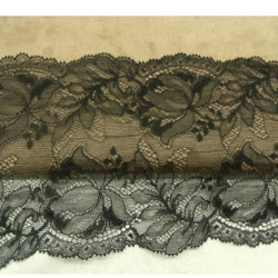 DENTELLE DE CALAIS noire leavers 15,5 cm