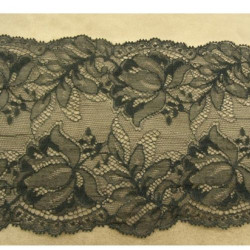 DENTELLE DE CALAIS noire leavers 15,5 cm