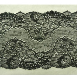 DENTELLE DE CALAIS noire 17 cm