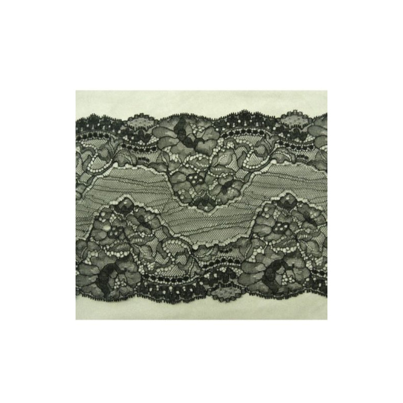 DENTELLE DE CALAIS noire 17 cm
