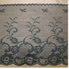 DENTELLE DE CALAIS légement stretch tulle surbrodé noire 17 cm