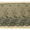 DENTELLE DE CALAIS légement stretch tulle surbrodé noire 17 cm