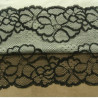 DENTELLE DE CALAIS stretch noire finement dentellée sur les deux bordures 17 cm