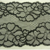 DENTELLE DE CALAIS stretch noire finement dentellée sur les deux bordures 17 cm
