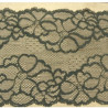 DENTELLE DE CALAIS stretch noire finement dentellée sur les deux bordures 17 cm