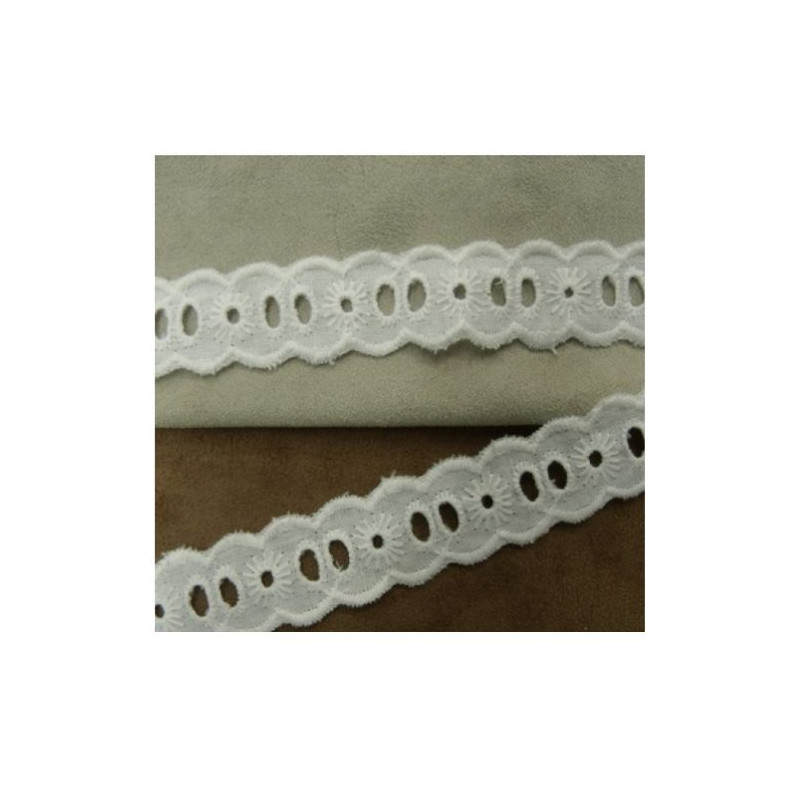 Broderie anglaise coton blanche 2,5 cm