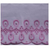 broderie anglaise rose de très belle qualité,10.50 cm