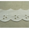 Broderie anglaise coton blanche 2.5 cm /hauteur de broderie 1.5 cm