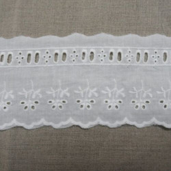 Broderie anglaise coton blanche 5,5 cm