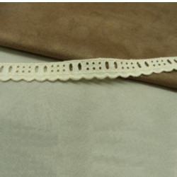 BRODERIE ANGLAISE  VINTAGE écru 1.5 cm