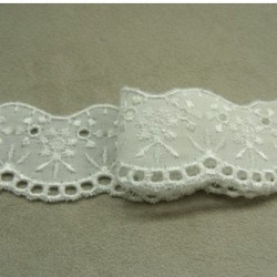 Broderie anglaise coton blanche 2.5 cm