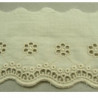 BRODERIE ANGLAISE VINTAGE COTON écru 6 cm/hauteur de broderie:3.5 cm