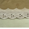 BRODERIE ANGLAISE COTON rose 2,5 cm / hauteur de broderie 1,5 cm