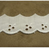BRODERIE ANGLAISE COTON rose 2,5 cm / hauteur de broderie 1,5 cm