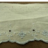 BRODERIE ANGLAISE COTON  bleu ciel 5cm /hauteur de broderie 1,5 cm