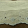 BRODERIE ANGLAISE COTON  bleu ciel 5cm /hauteur de broderie 1,5 cm
