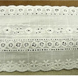 Broderie anglaise coton blanche 9 cm
