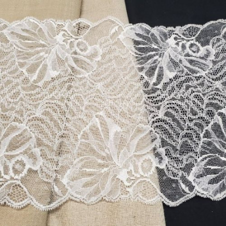 dentelle de calais ivoire 22 cm